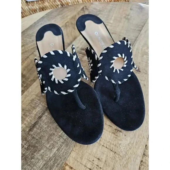 Ol'Autre Chose Black Leather Mule Heels Womens Size 6 Made in Italy NWOT - Picture 2 of 6